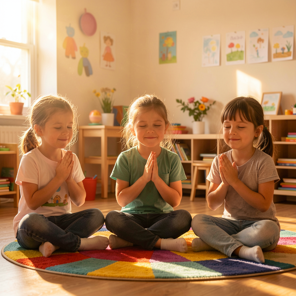 Children praying for When I Pray song
