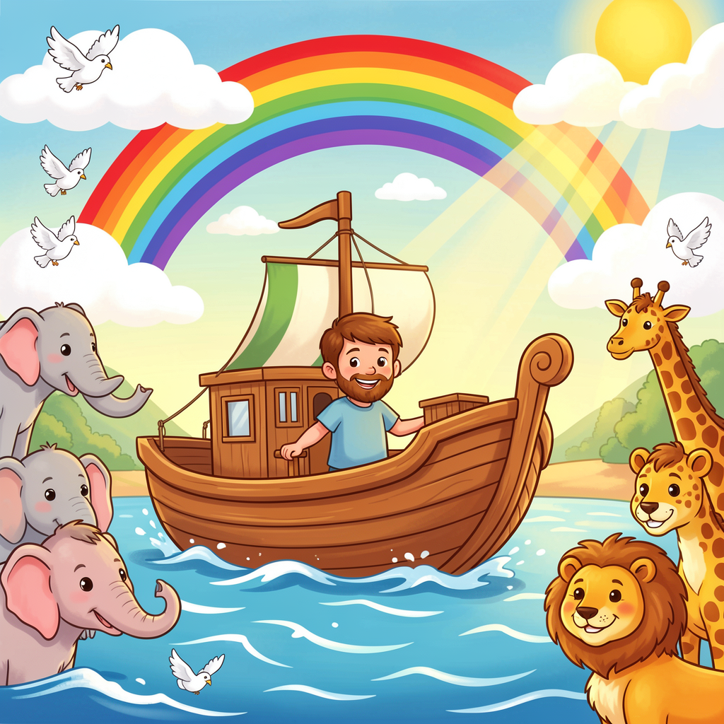 Noah's Ark animals cartoon