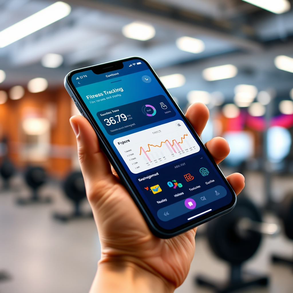 Mobile app UI on smartphone