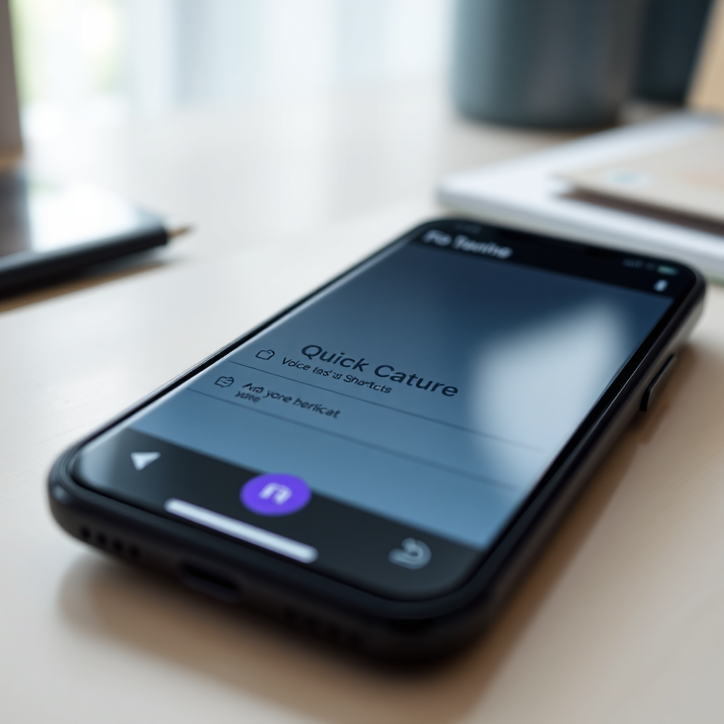 Small Aurora screen thumbnail showing quick capture sheet UI