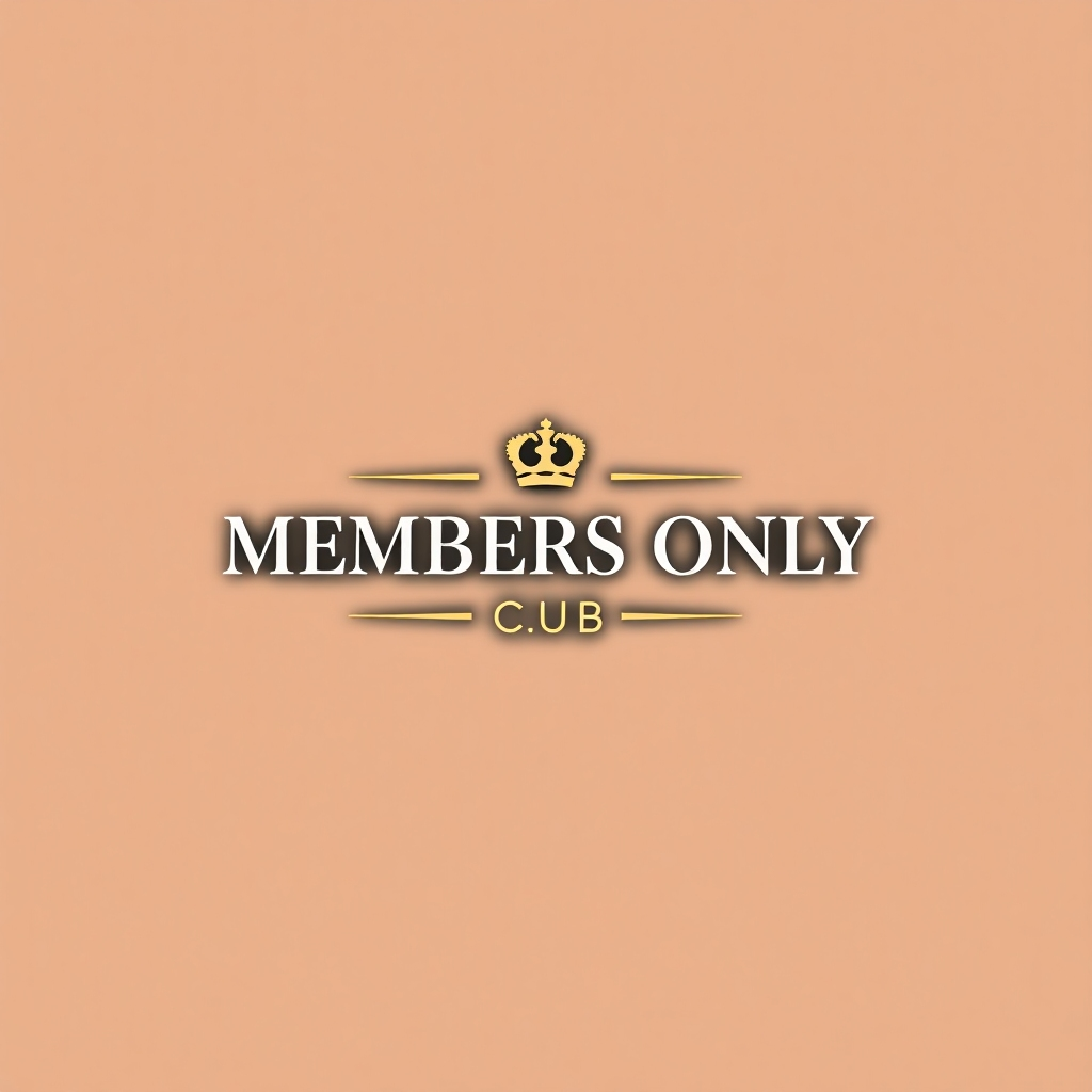 A graphic representation of a brand identity for a members-only club. Focus on elegant typography, a sophisticated color palette, and a striking logo. The overall design should convey exclusivity and prestige. 4K resolution.
