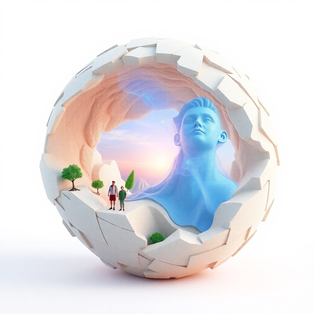 Una imagen estilizada que representa un cerebro iluminado con flujos de datos y nodos interconectados, que representa el enfoque innovador de VALE para integrar la IA en la educación. La combinación de colores debe ser vibrante, utilizando azules, verdes y amarillos para simbolizar el conocimiento y el crecimiento. El fondo debe ser abstracto, con formas geométricas y líneas brillantes para enfatizar el aspecto tecnológico. La imagen debe transmitir una sensación de innovación, inteligencia y claridad, asemejándose a una obra de arte digital moderna. Utilice un estilo limpio y basado en vectores para resaltar la simplicidad y eficacia de la visión de VALE. Considere agregar elementos holográficos sutiles para darle un toque futurista. Resolución de 8k.
