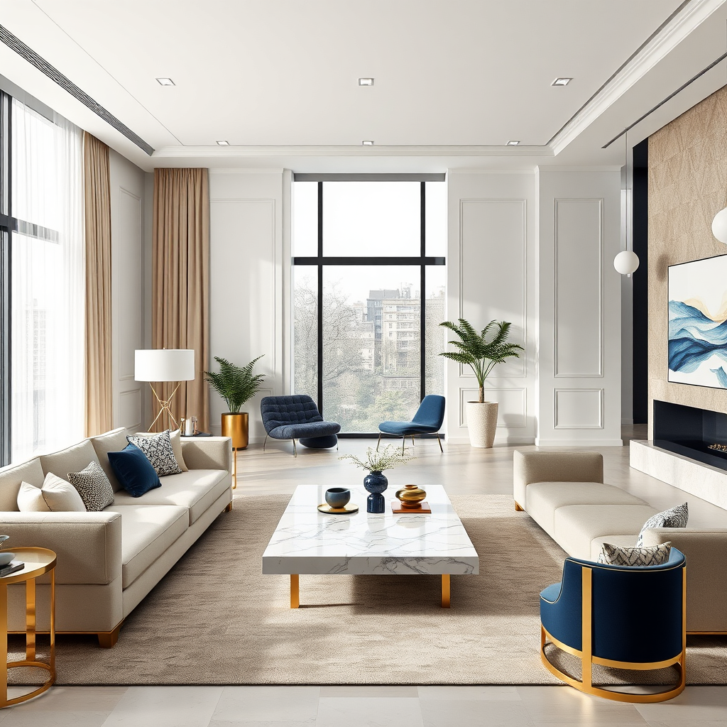 Modern luxury living room interior