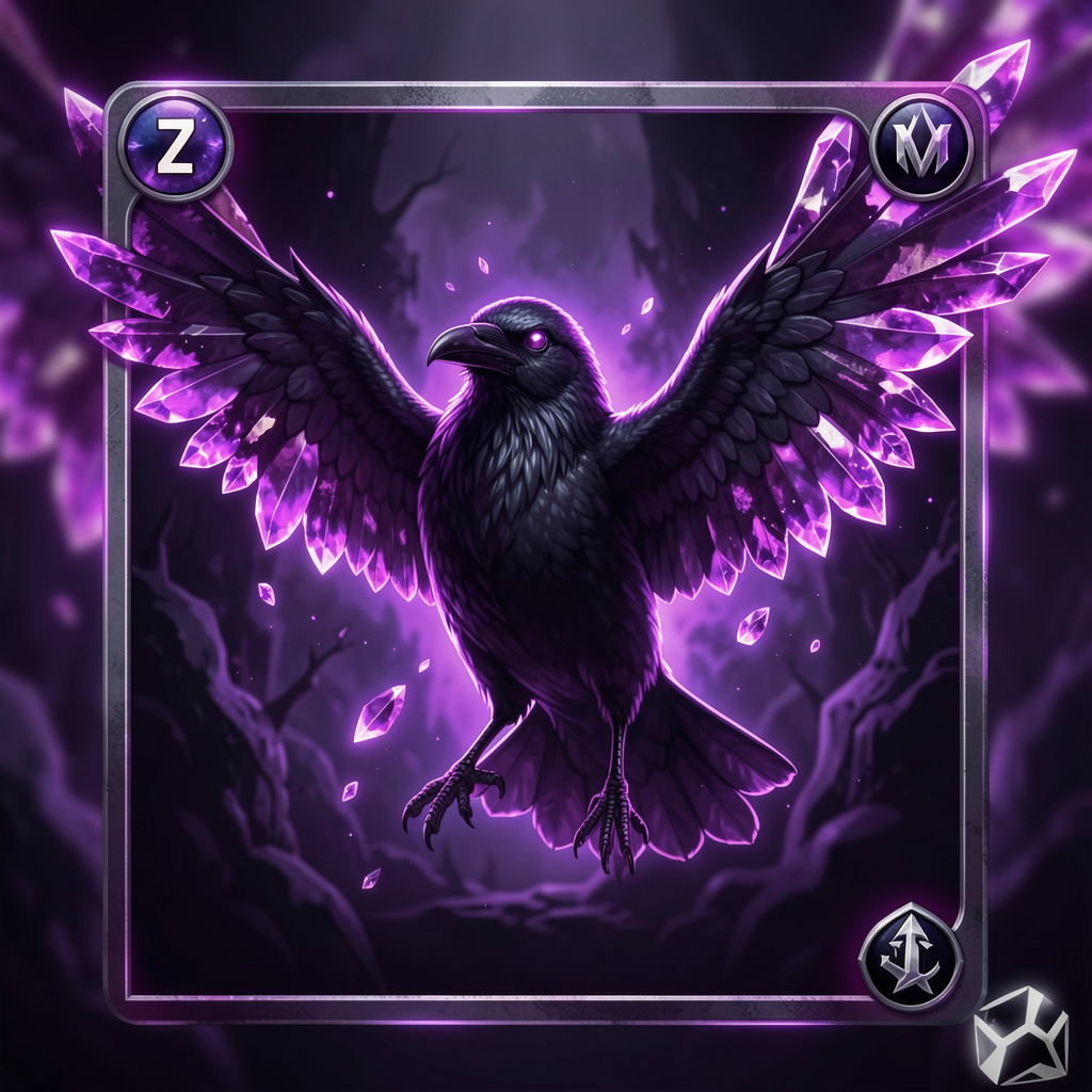 Raven Heart Collectible Card Artwork