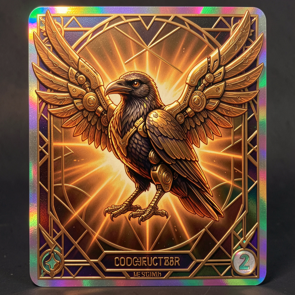 Non-Sports Holographic Trading Card Illustration