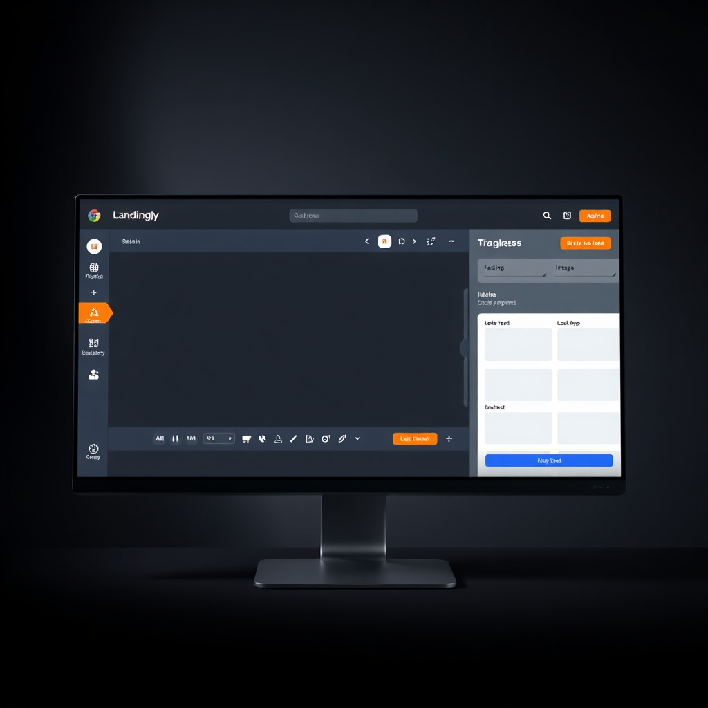 Screenshot der Landingly Landing Page Builder Oberfläche