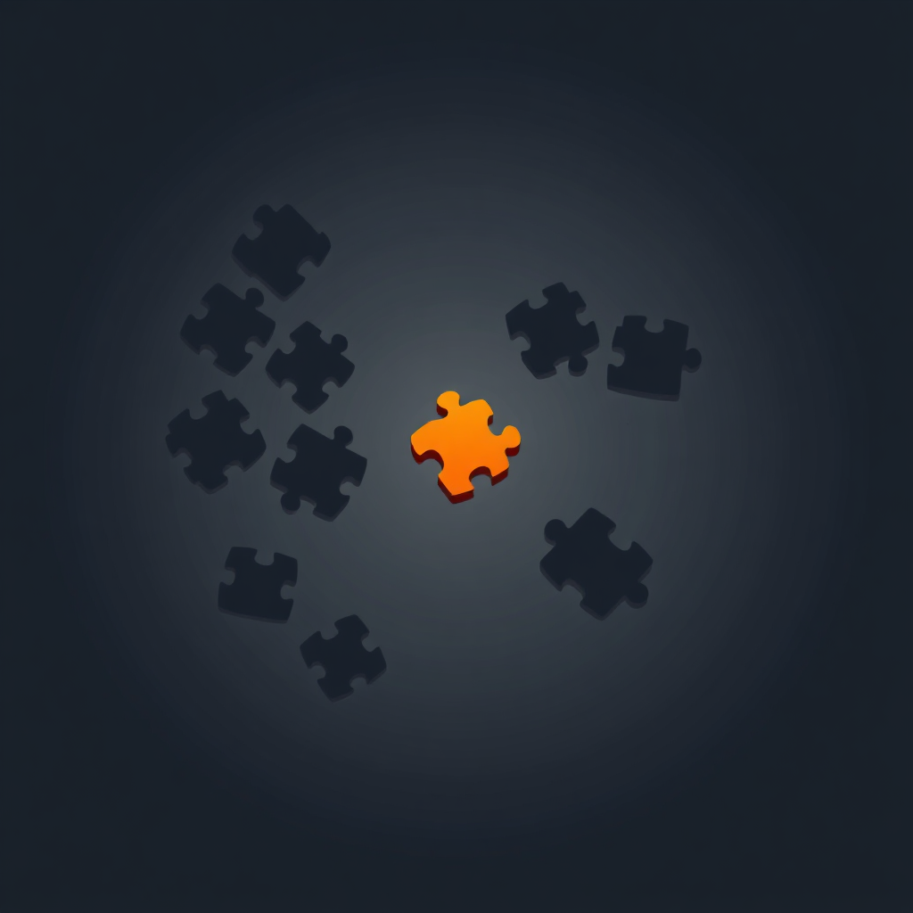 Abstrakte Puzzleteile die nicht zusammenpassen