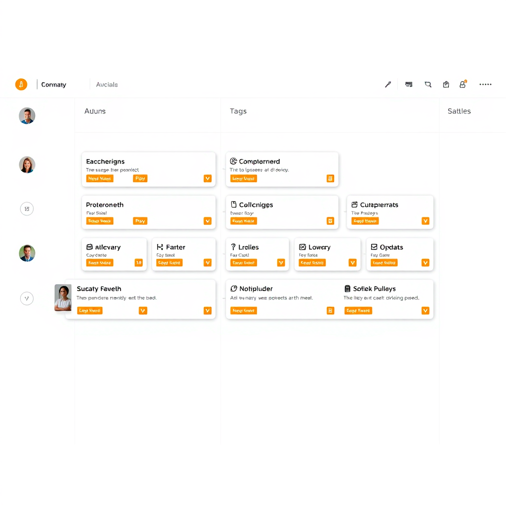 Advanced CRM Interface with pipeline view and contact management