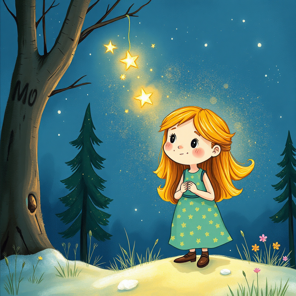 Mila lauscht einem Sternenwesen