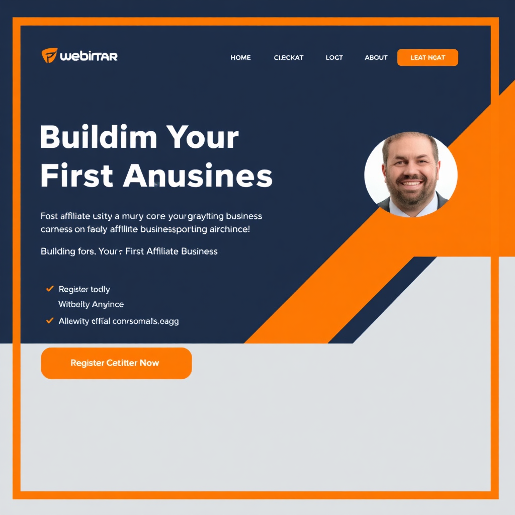 Landing Page für einen Affiliate Business Webinar