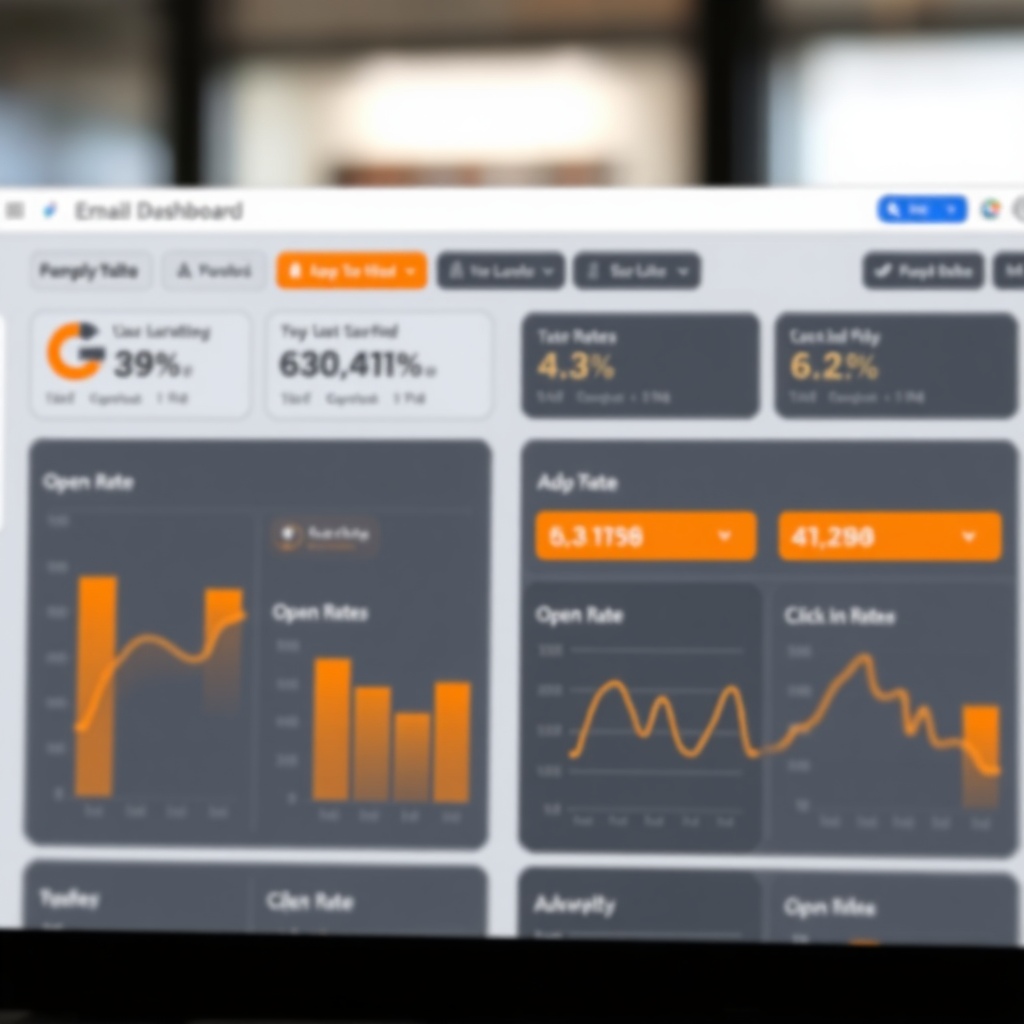 Dashboard eines E-Mail Marketing Tools
