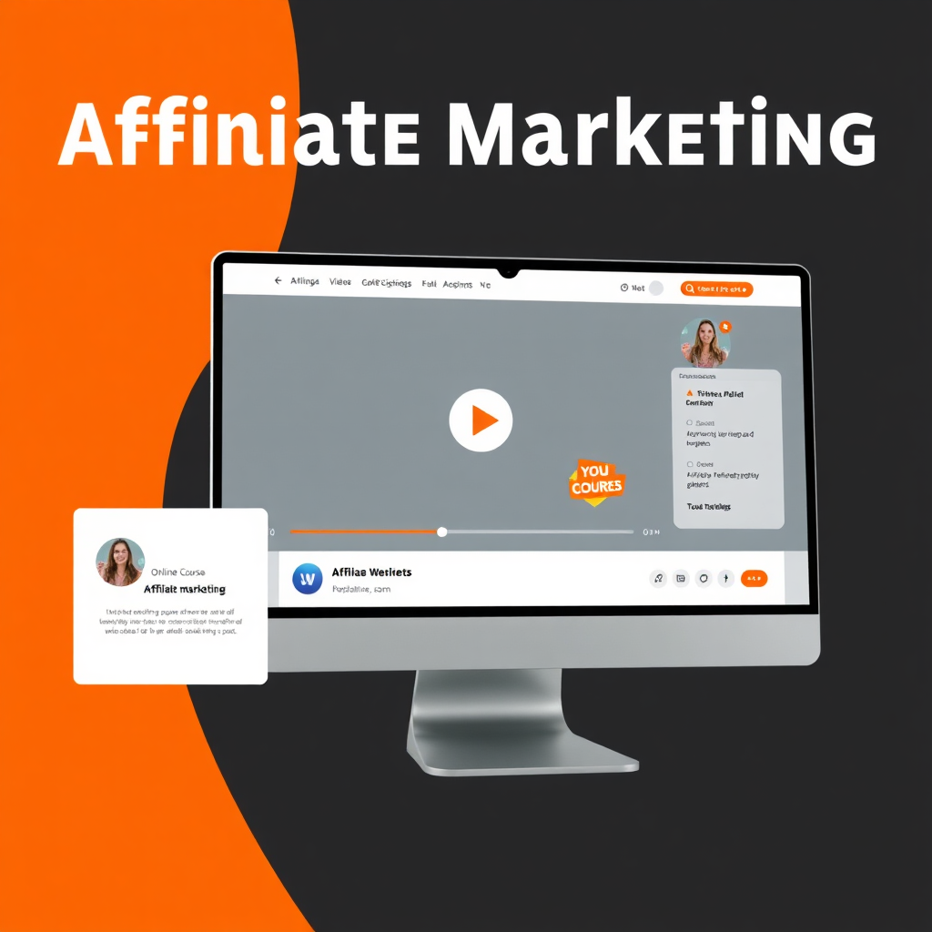 Interface eines Online-Kurses für Affiliate Marketing
