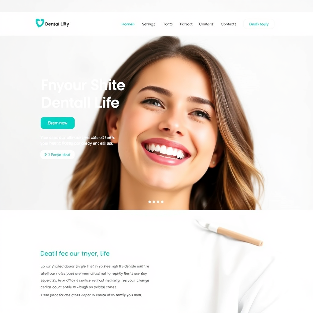 Clean Dentist Website Design