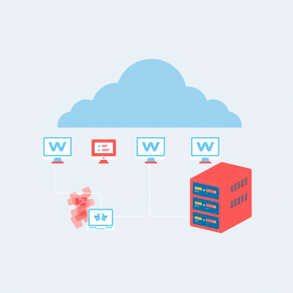 Shared hosting illustration