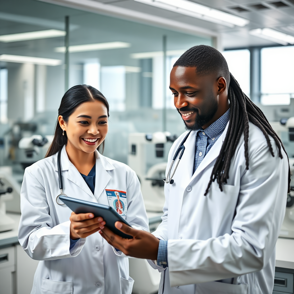 Medical professionals in laboratory