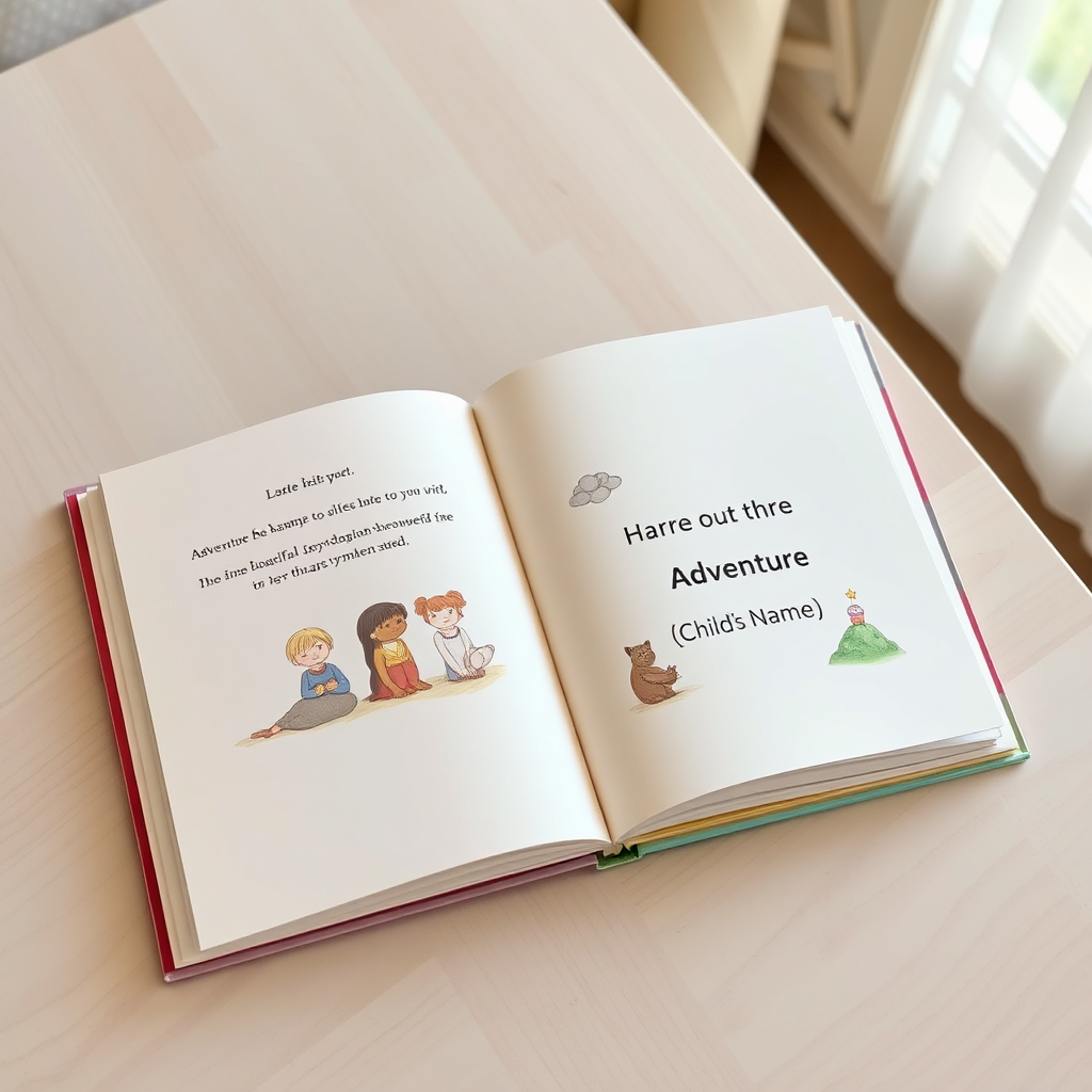 Printable PDF storybook layout