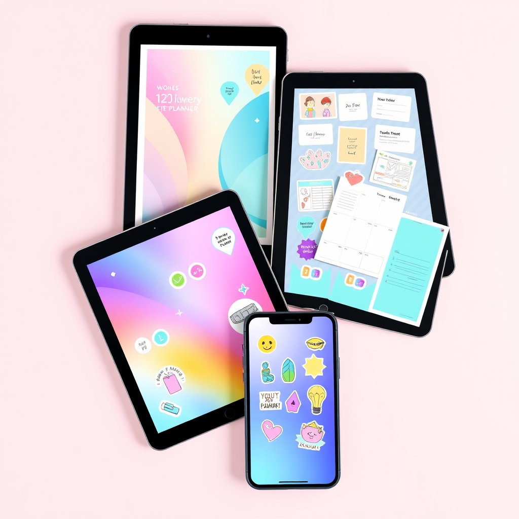 Digital products mockup