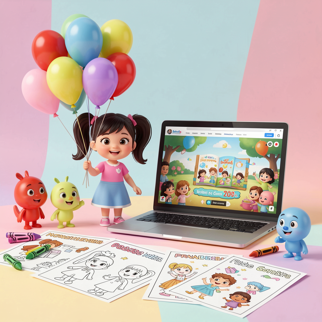 Lila's Balloon of Feelings StoryKit Preview with laptop and worksheets