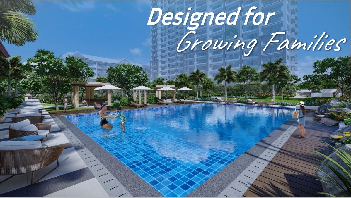 Create a scene portraying an individual escaping their daily routine by relaxing by the pool at Mulberry Place Phase 2. Focus on the individual's relaxed posture and the serene environment surrounding them. Use soft, diffused lighting to create a sense of tranquility and escape. Style: aspirational lifestyle photography.