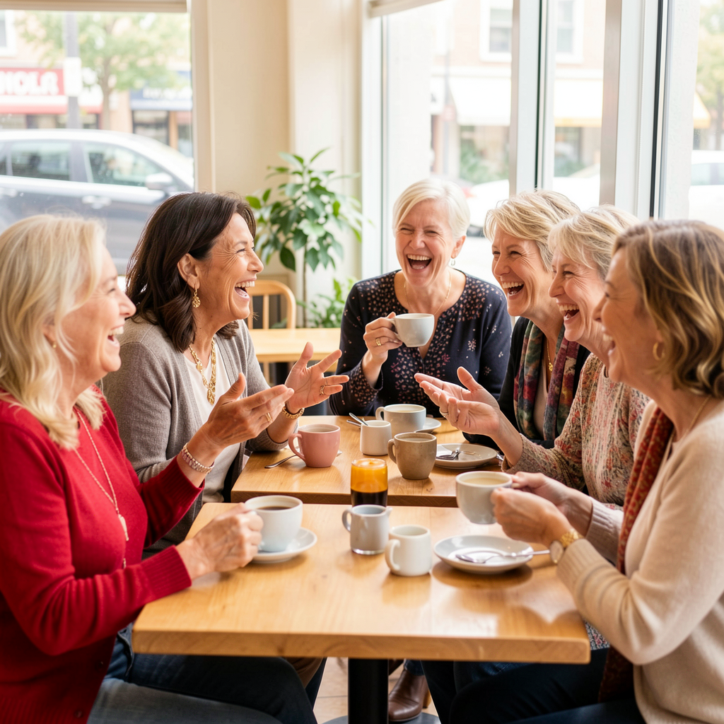 Women connecting in the community.