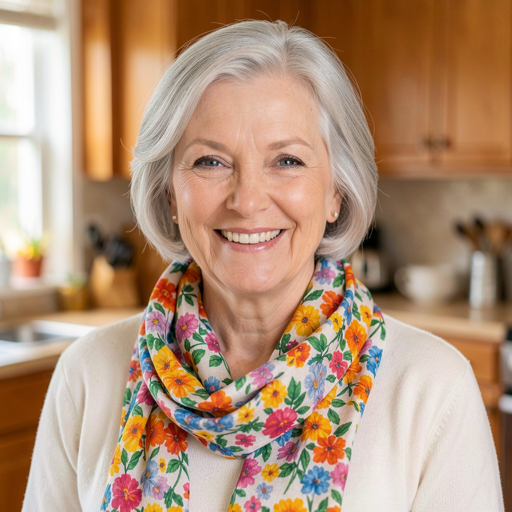 Portrait of a happy woman over 60.