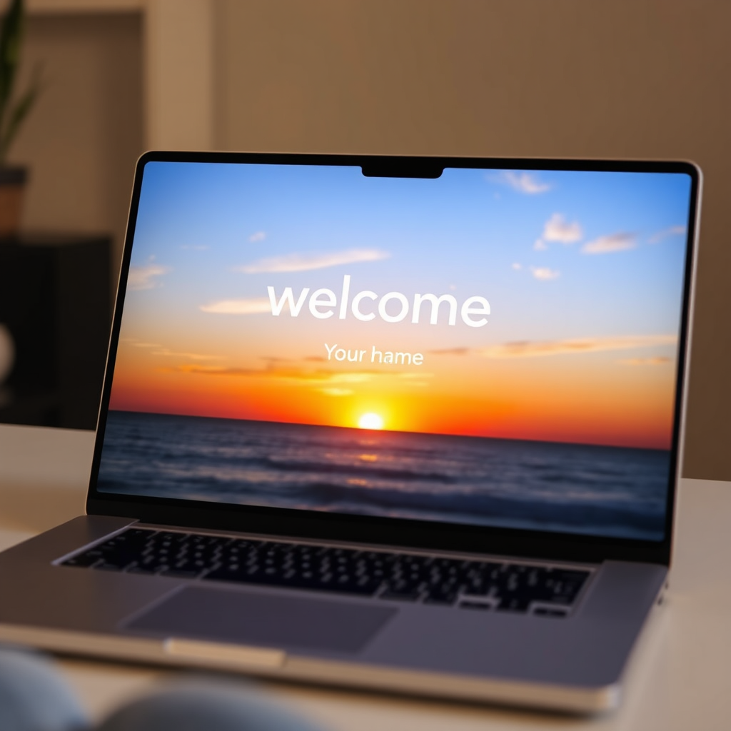 A hand holding a digital product card, with a serene landscape reflecting on the card's surface. The background is a blurred, relaxing environment. The image aims to convey convenience, accessibility, and a connection to nature and tranquility.