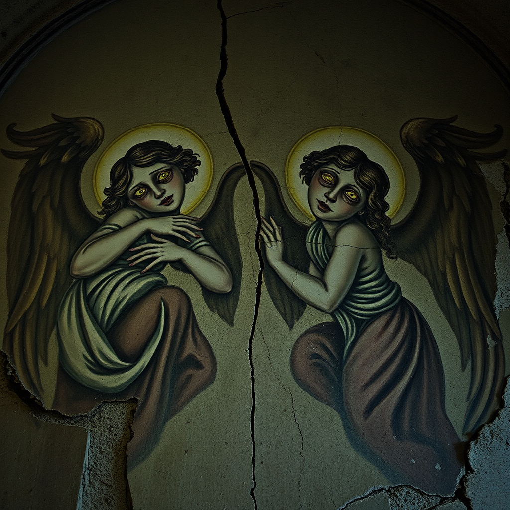 Distorted angels fresco