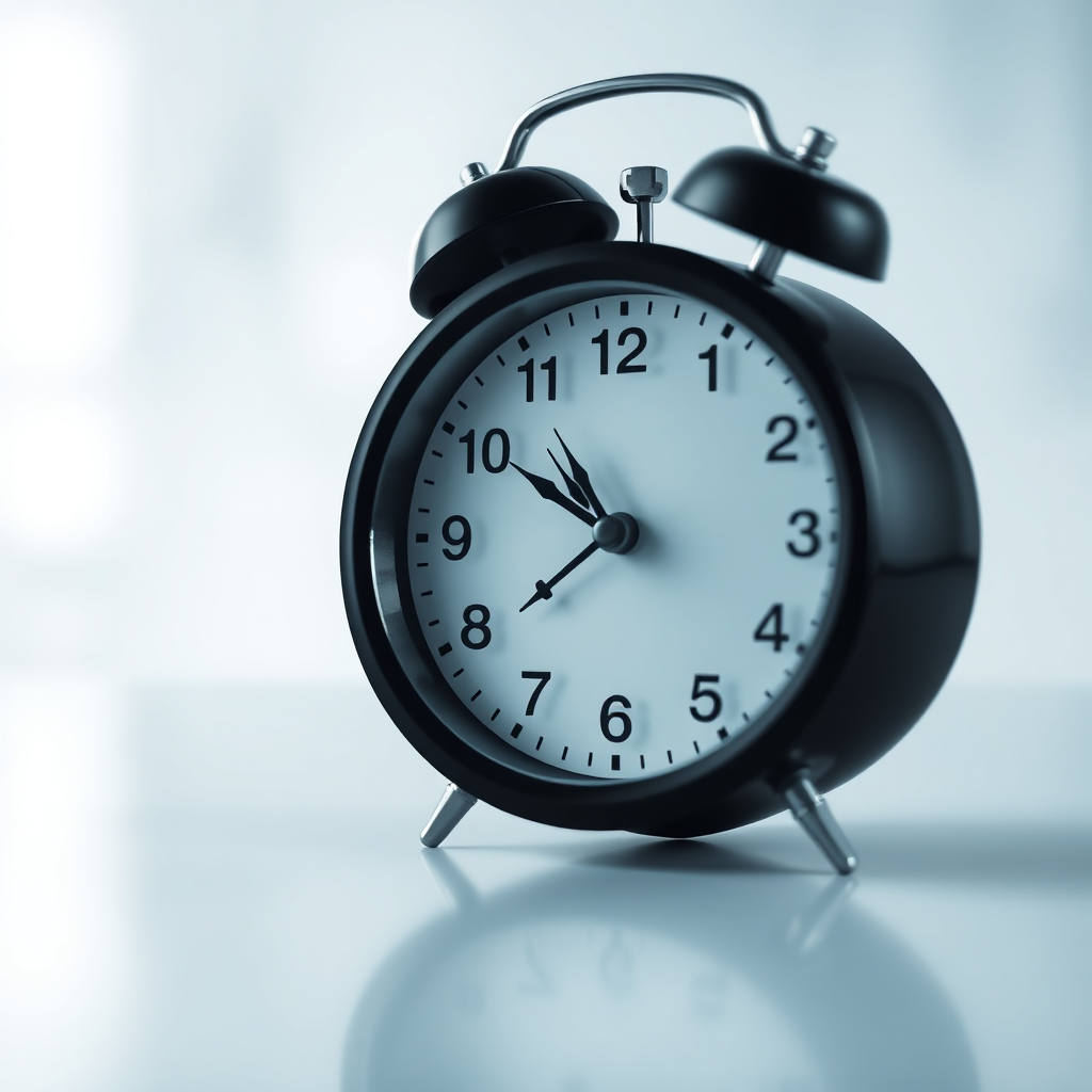 Create an image of a clock with its hands moving rapidly forward, symbolizing faster closing times. The background should be blurred to emphasize the speed. Use cool, modern colors.