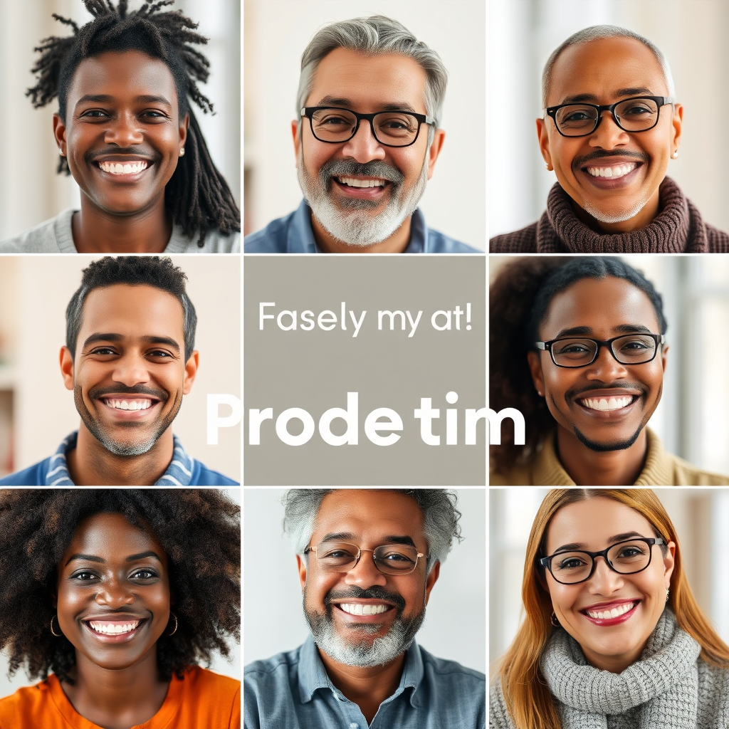 A collage of smiling faces representing diverse individuals who have used Prodentim. The images should convey happiness and satisfaction. The background is soft and blurred, keeping the focus on the people and their genuine smiles. The style is warm and inviting.