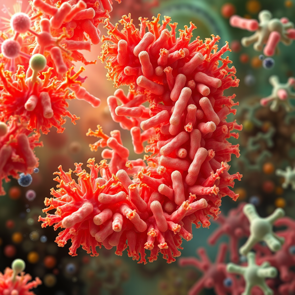 A visual representation of a healthy and balanced oral microbiome, with vibrant and diverse bacterial colonies thriving in harmony. The image should convey a sense of long-term stability and well-being. Emphasize the diversity and strength of the good bacteria.