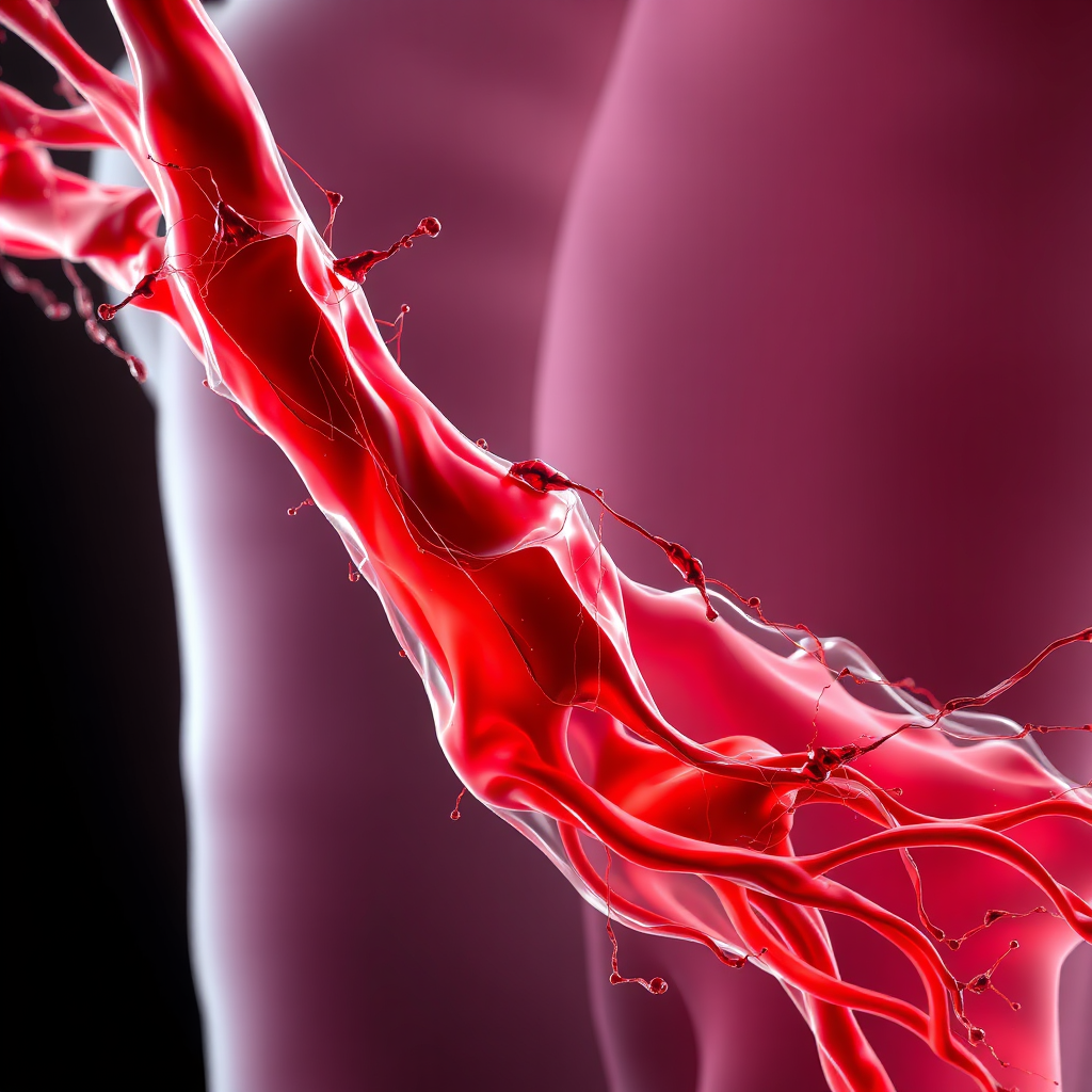Photo of blood flowing into muscles.