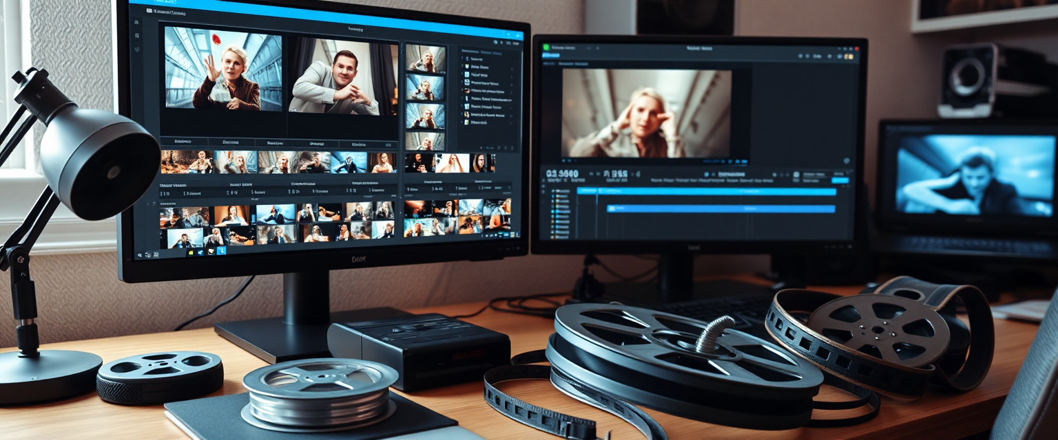 A photorealistic image featuring a stylish logo reveal animation integrated seamlessly into a beautifully edited video. The lighting is dynamic and cinematic, enhancing the visual impact of the logo reveal. The color palette is vibrant and eye-catching, showcasing the brand's identity. Camera angle is a medium shot, capturing the logo animation and the surrounding video content. Texture details should be smooth and polished, emphasizing the quality of the visual effects. Technical specs: 4K resolution, high quality rendering.