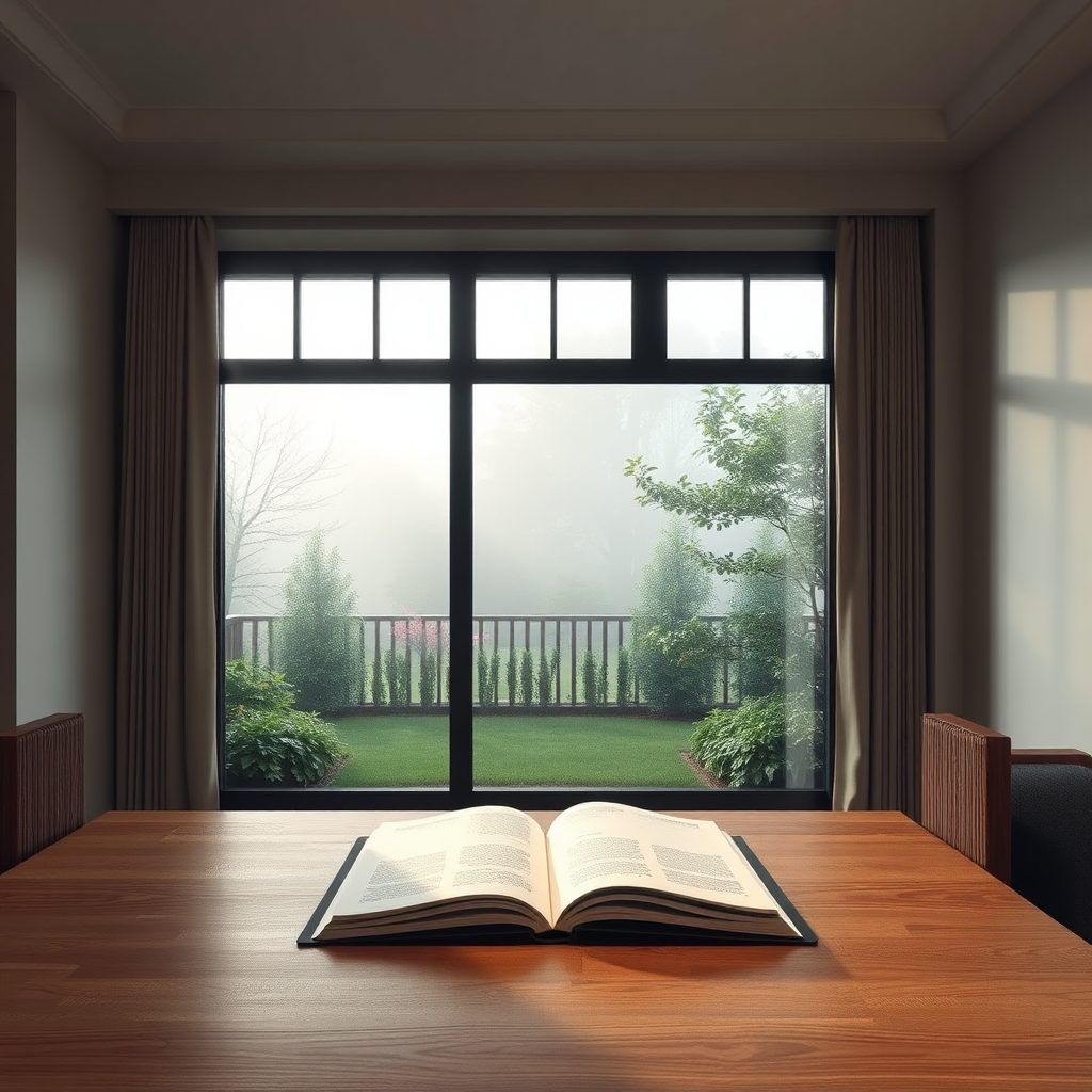 Serene workspace representing peace and integration