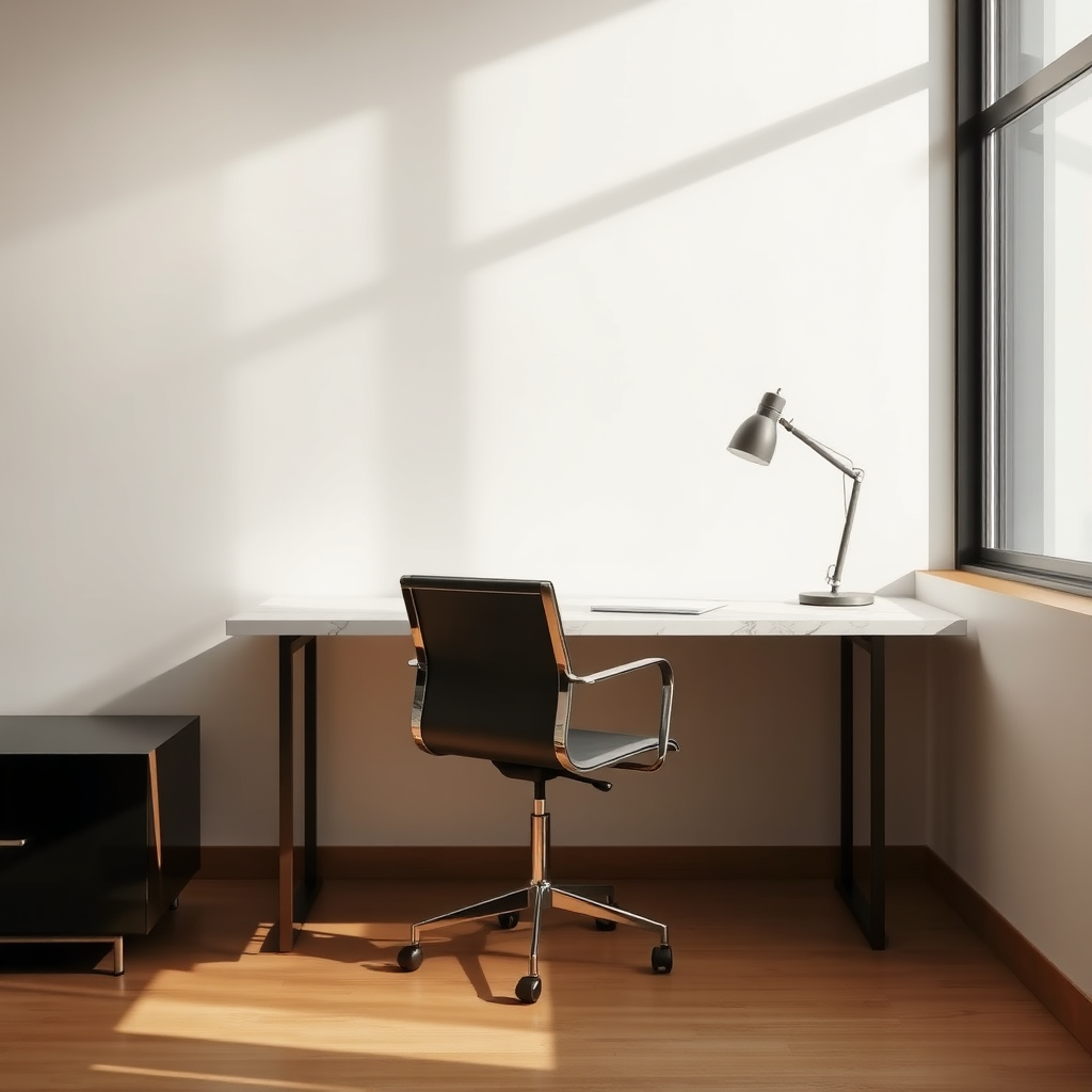 Minimalist professional workspace reflecting grounded authority