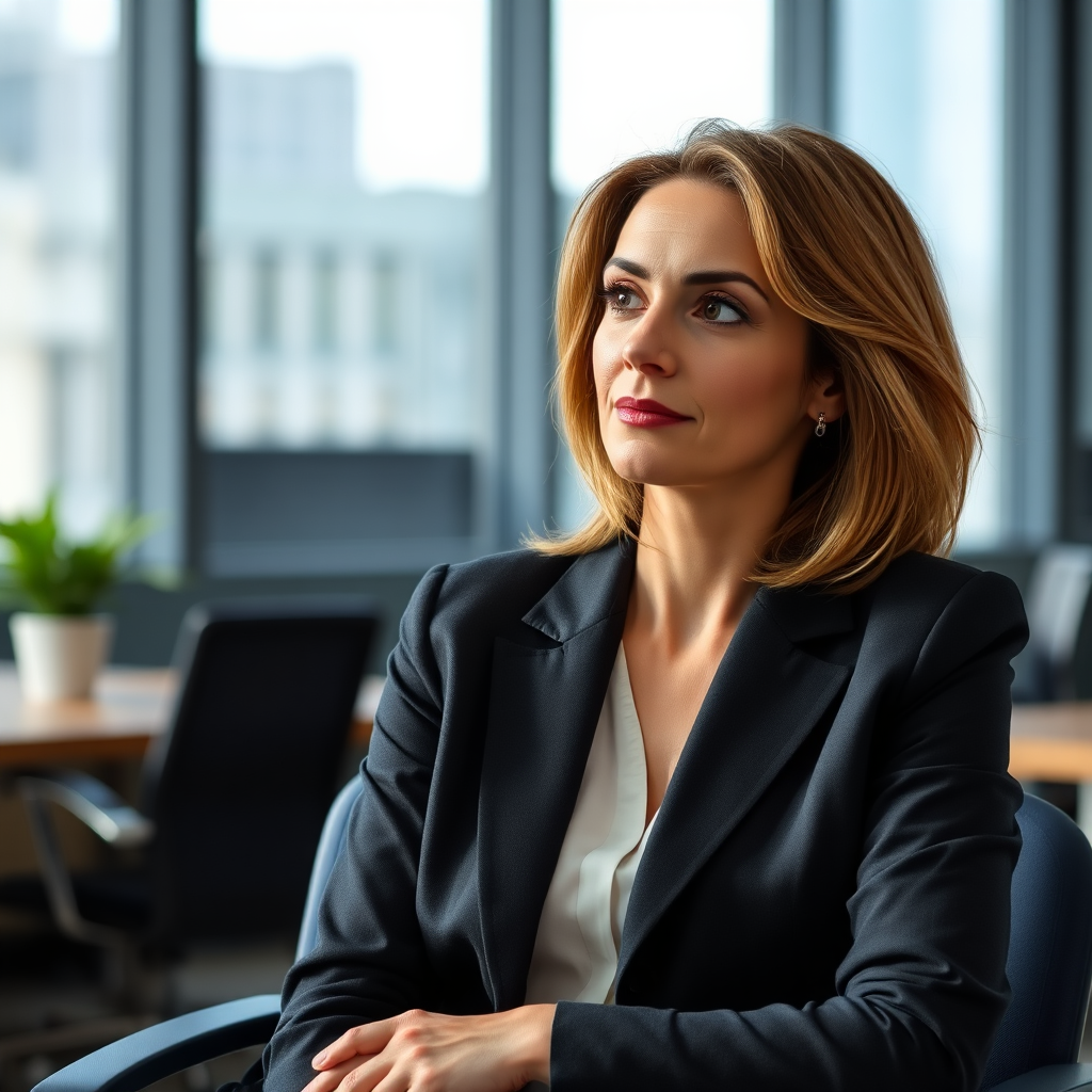 Professional woman in thought