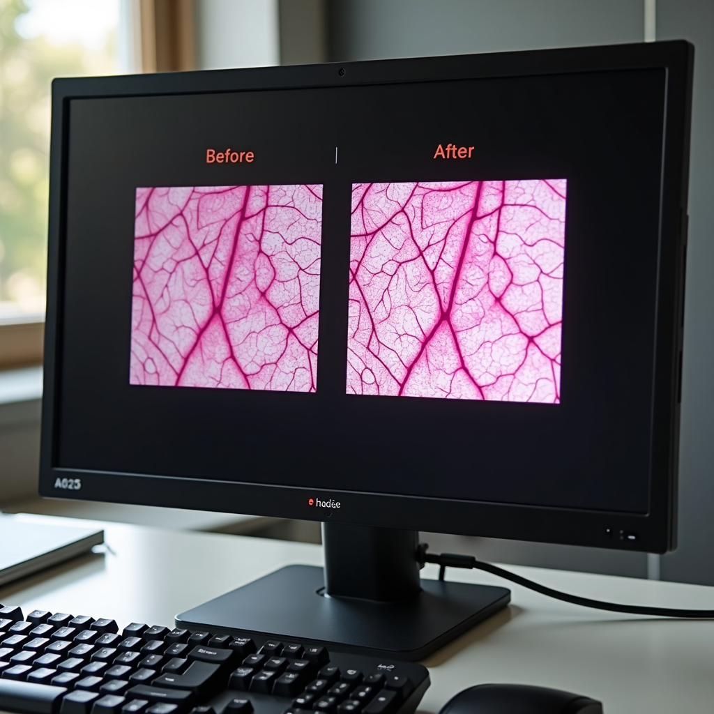 DENBAヘルスマットの内部構造を詳細に解説したテクニカルイラストです。健康フィールドを生成する技術とコンポーネントを分かりやすく解説しています。明るい色使いで、クリーンでモダンなスタイルを採用しています。4K解像度、高精細な描写です。