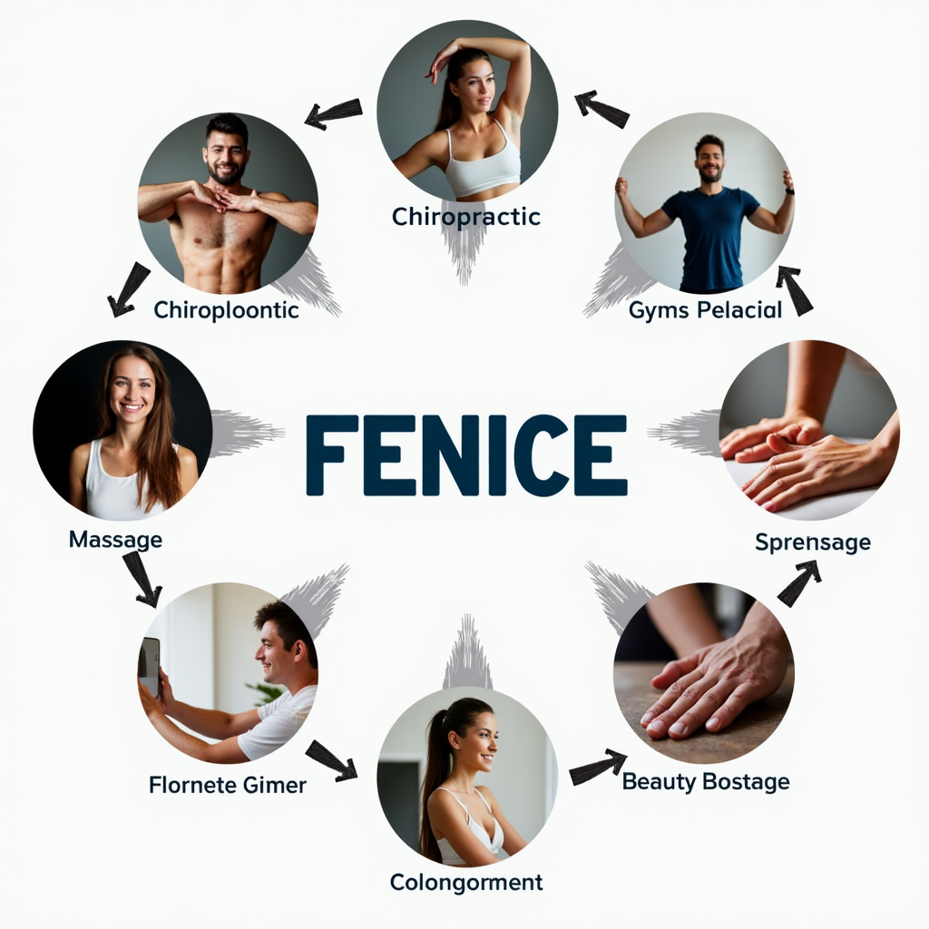 FENICEサロンで、多様な人々（若者、中年、高齢者）が前向きに交流している様子を写実的に表現した画像です。全員が笑顔でリラックスした雰囲気です。背景は清潔感がありモダンな雰囲気に。インクルーシブな雰囲気とコミュニティを表現しましょう。4K解像度。