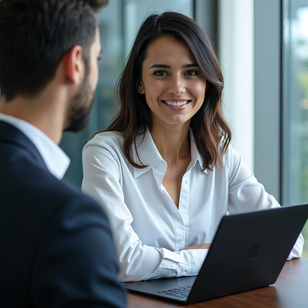 Create a stylized image of a team collaborating on a LINE WORKS platform. Show multiple screens displaying project updates, task assignments, and video calls. The screens should be arranged in a dynamic composition, highlighting the interconnectedness of the team. Use bright, vibrant colors to represent energy and efficiency. The style should be clean and modern, with a focus on user interface elements.