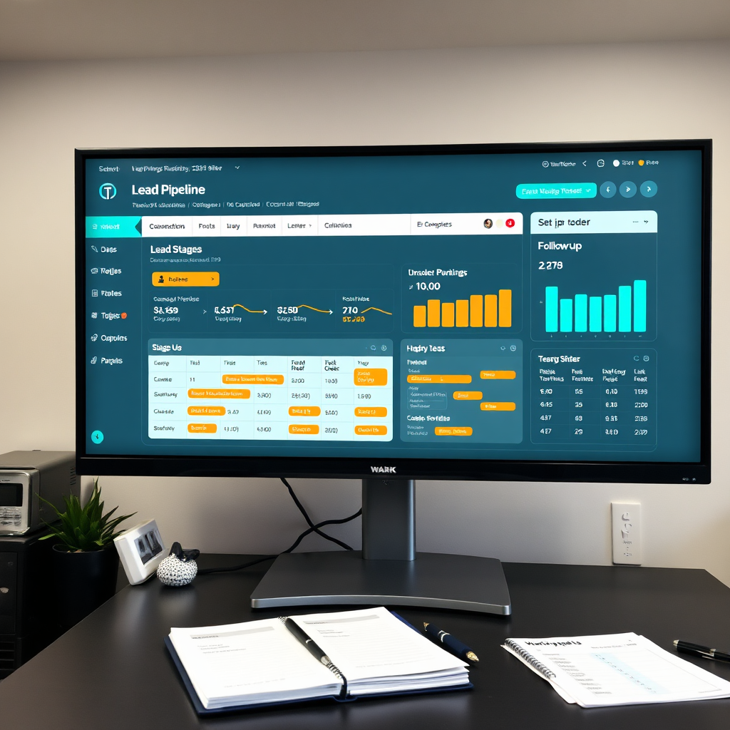 EasyAI dashboard showing lead pipeline, booked jobs and follow-up schedule for a plumbing business
