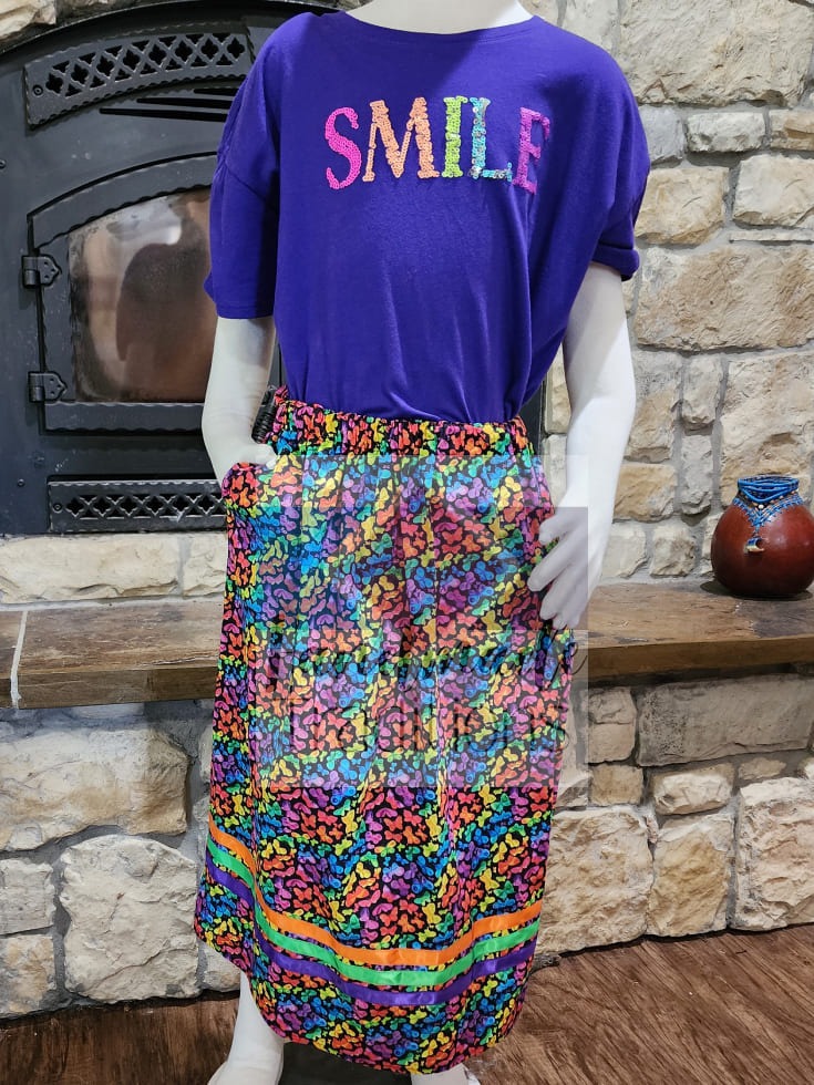 Girl's butterfly ribbon skirt