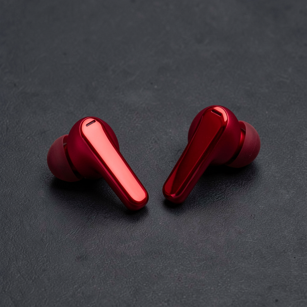 Crimson Red Wireless Earbuds
