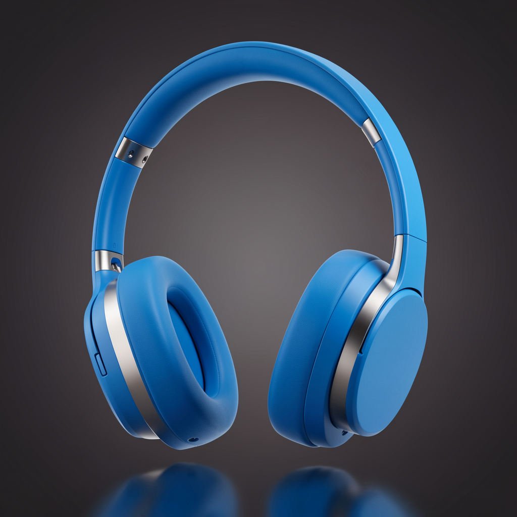 Electric Blue Over-Ear Headphones