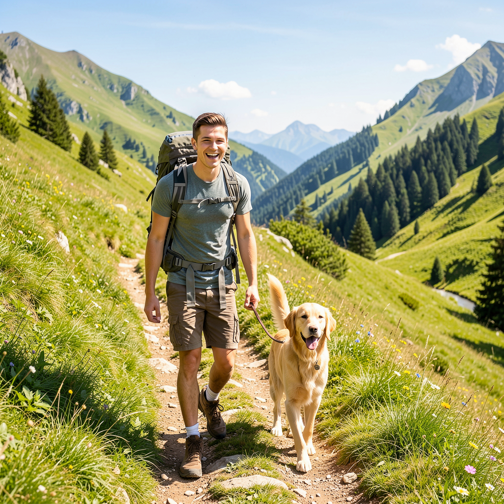 Hiker with dog