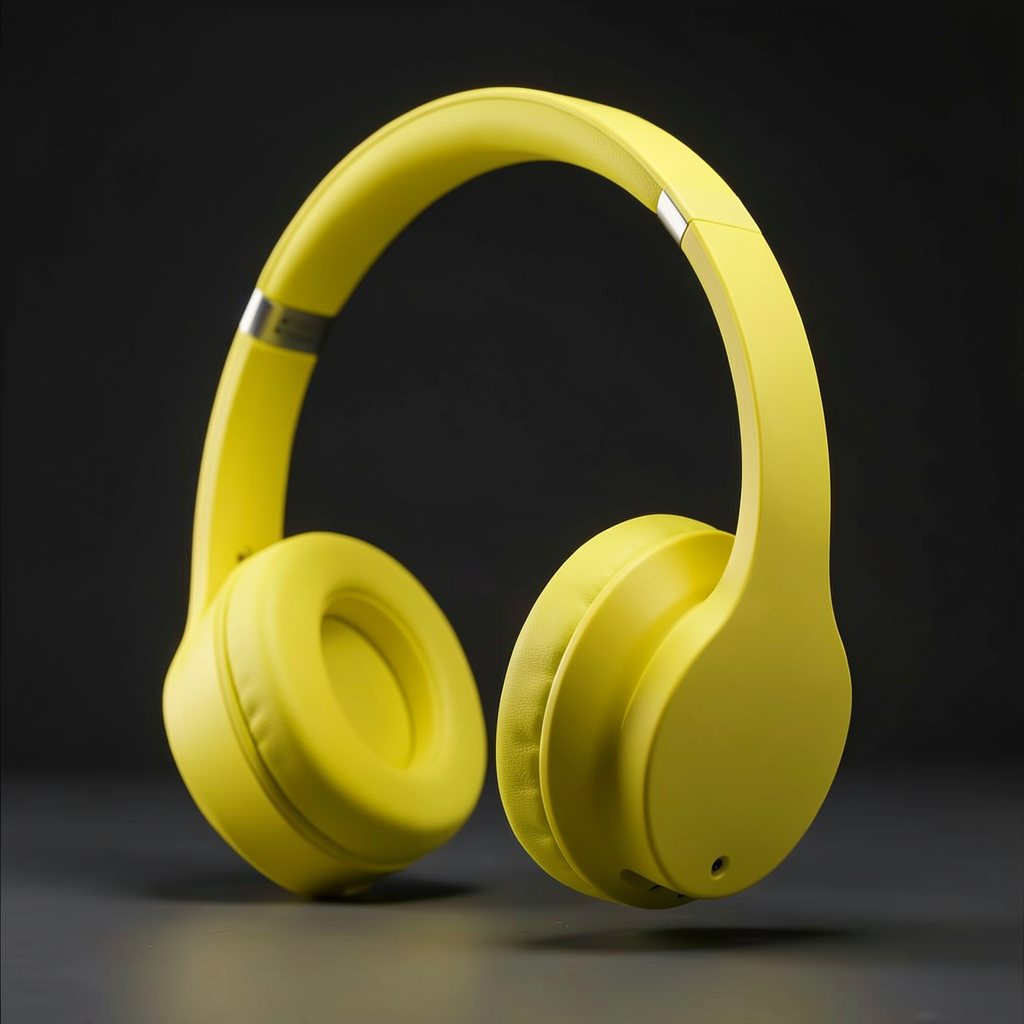 Bright Yellow On-Ear Headphones