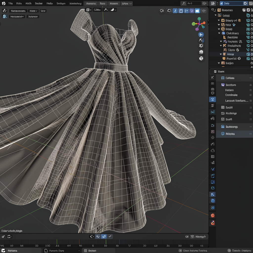 Blender wireframe viewport