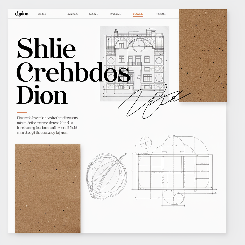 Blueprint inspired creative web design
