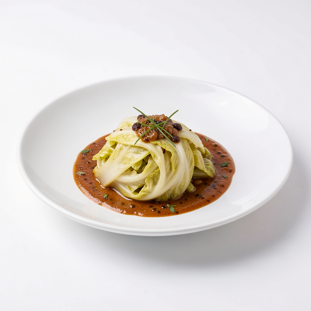 Stewed cabbage with sauce