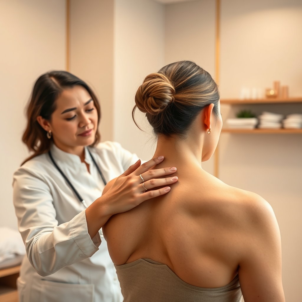 Profesjonalna sesja fizjoterapii w eleganckim gabinecie