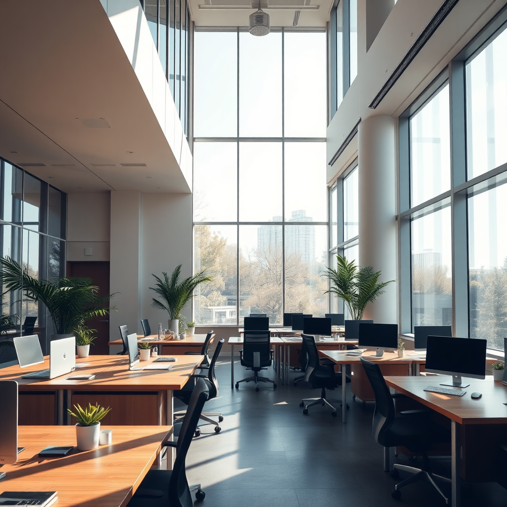 Modern minimalist office interior