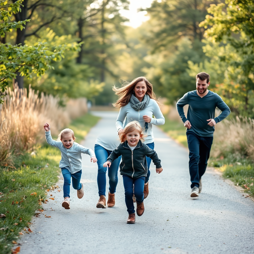 Rodzinna sesja — ruch i radość
